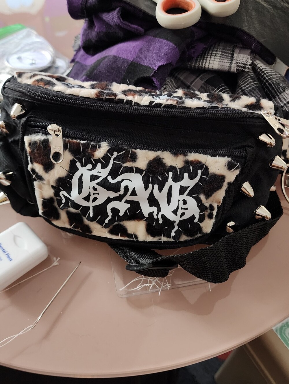DIY Cheetah Print Punk Fannypack